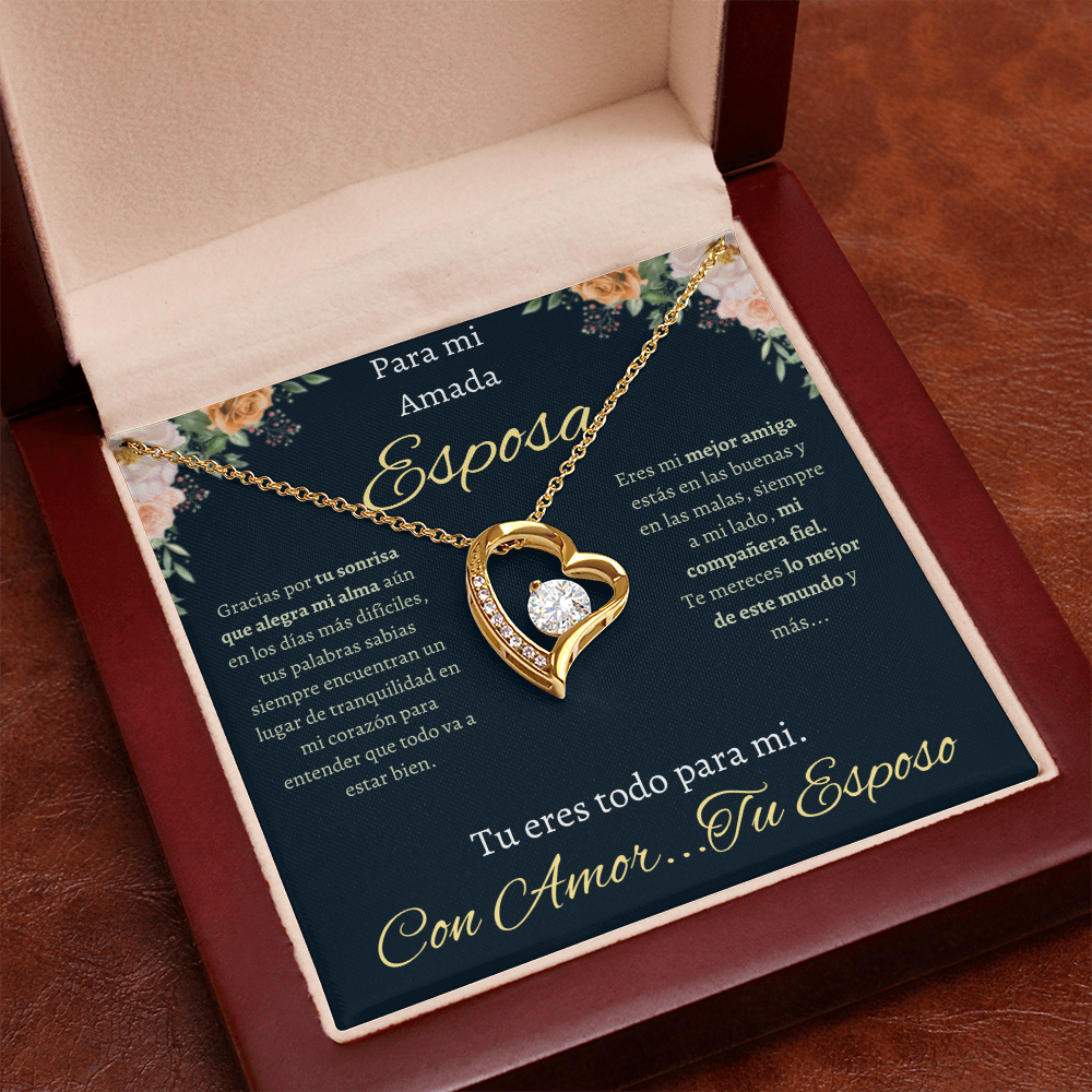 Regalo Para Esposa Collar De Corazón | Collar Romántico con Caja de Regalo Wife