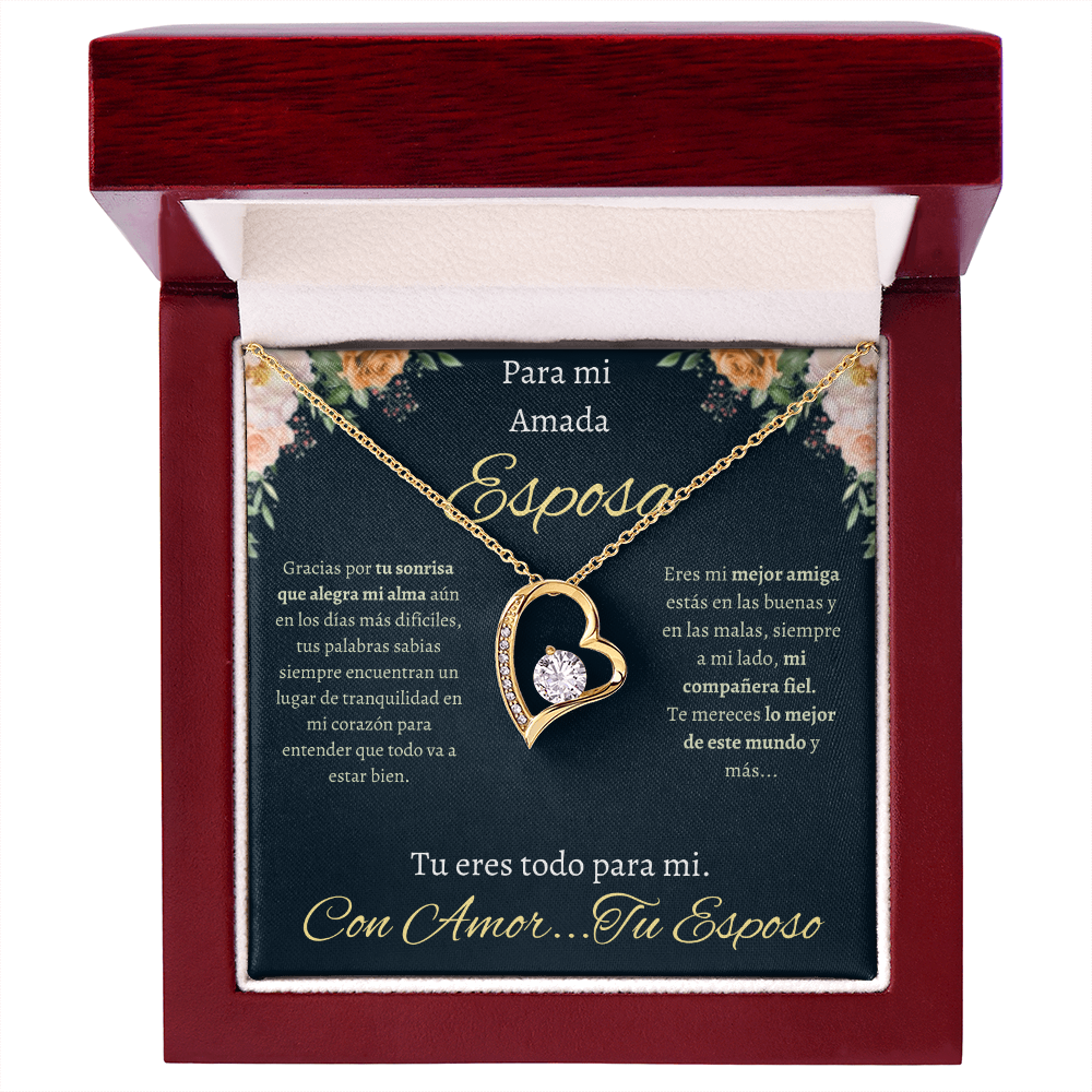 Regalo Para Esposa Collar De Corazón | Collar Romántico con Caja de Regalo Wife