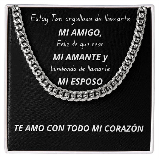 Regalo Para Esposo Regalo Para Hombre PARA Aniversario, Cumpleanos  Collar Estilo Cubano