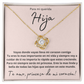 Para Mi Querida Hija De Papa Joya De Mujer Con Colgante Y Caja De Regalo Con Mensaje