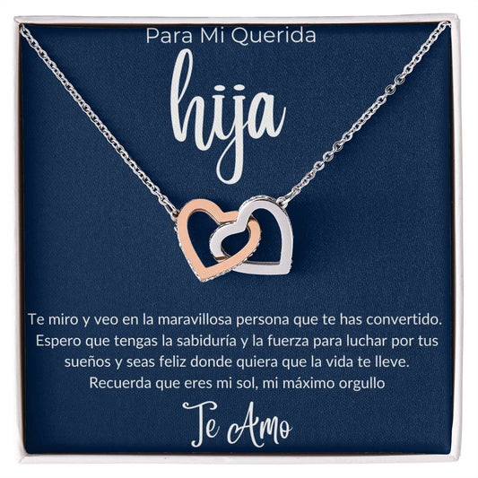 Regalo Para Hija Father and Daughter Necklace Gift for Daughter Papá e Hija Collar De corazones Joyería Regalo Padre e Hija
