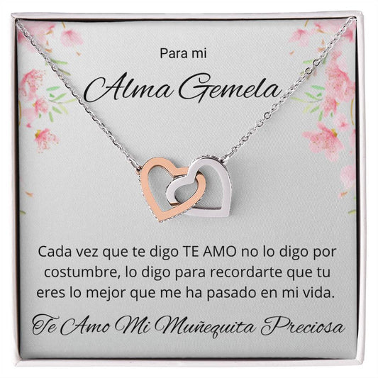 Regalo Para Mujer Te Amo Mi  Muñequita Collar De Corazones Para Esposa o Novia