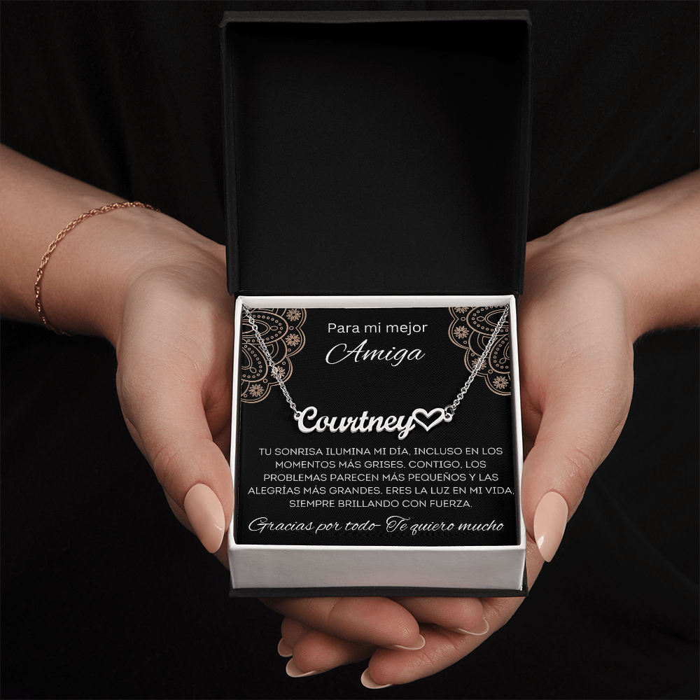 Verónica Regalo collar con nombre personalizad Para Mujer