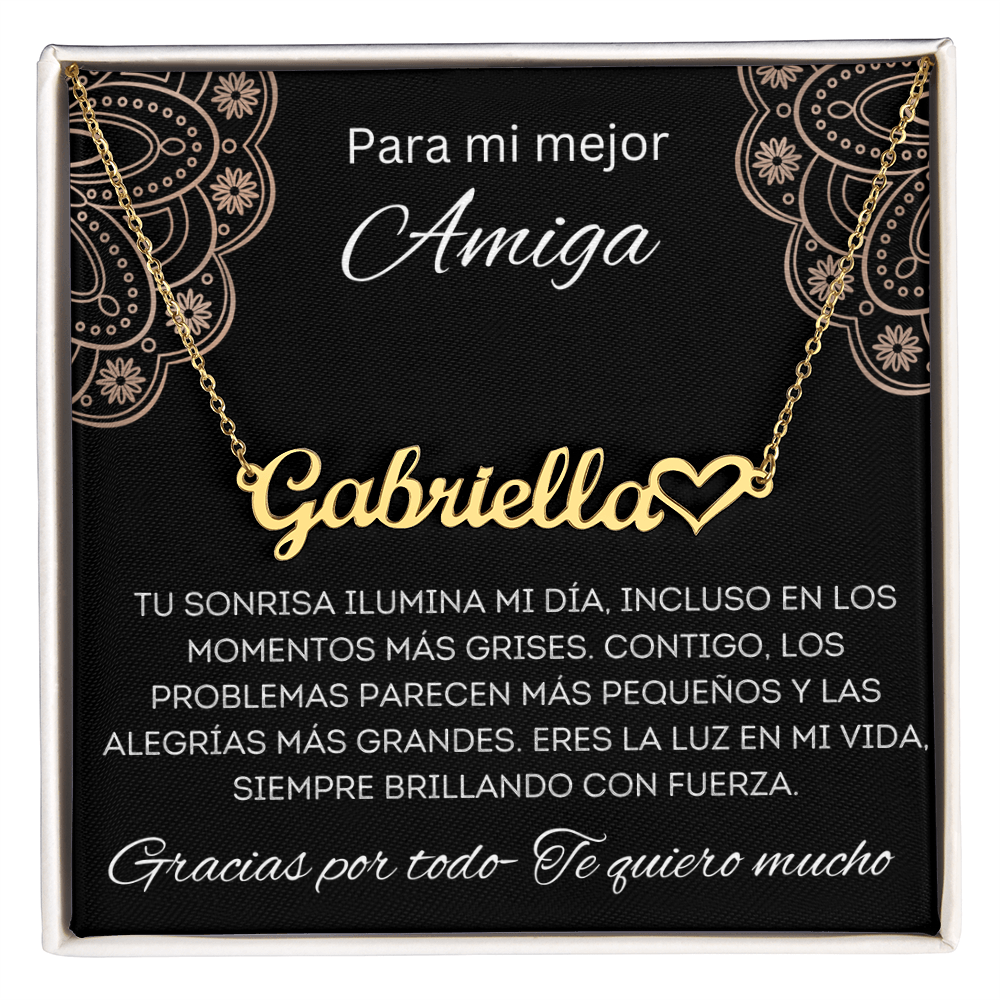 Verónica Regalo collar con nombre personalizad Para Mujer