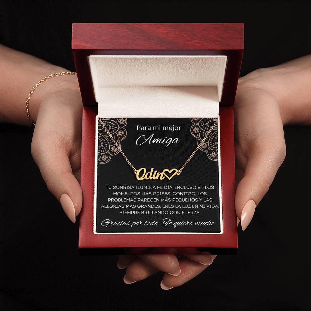 Verónica Regalo collar con nombre personalizad Para Mujer