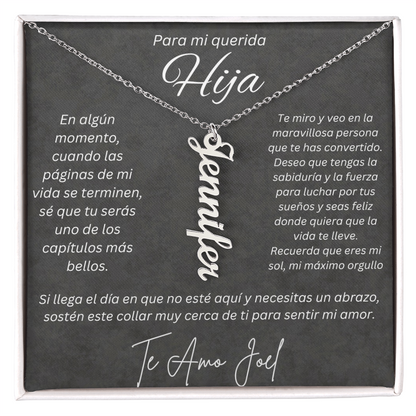 Regalo Personalizado de Papa para Hija Valeria Joel