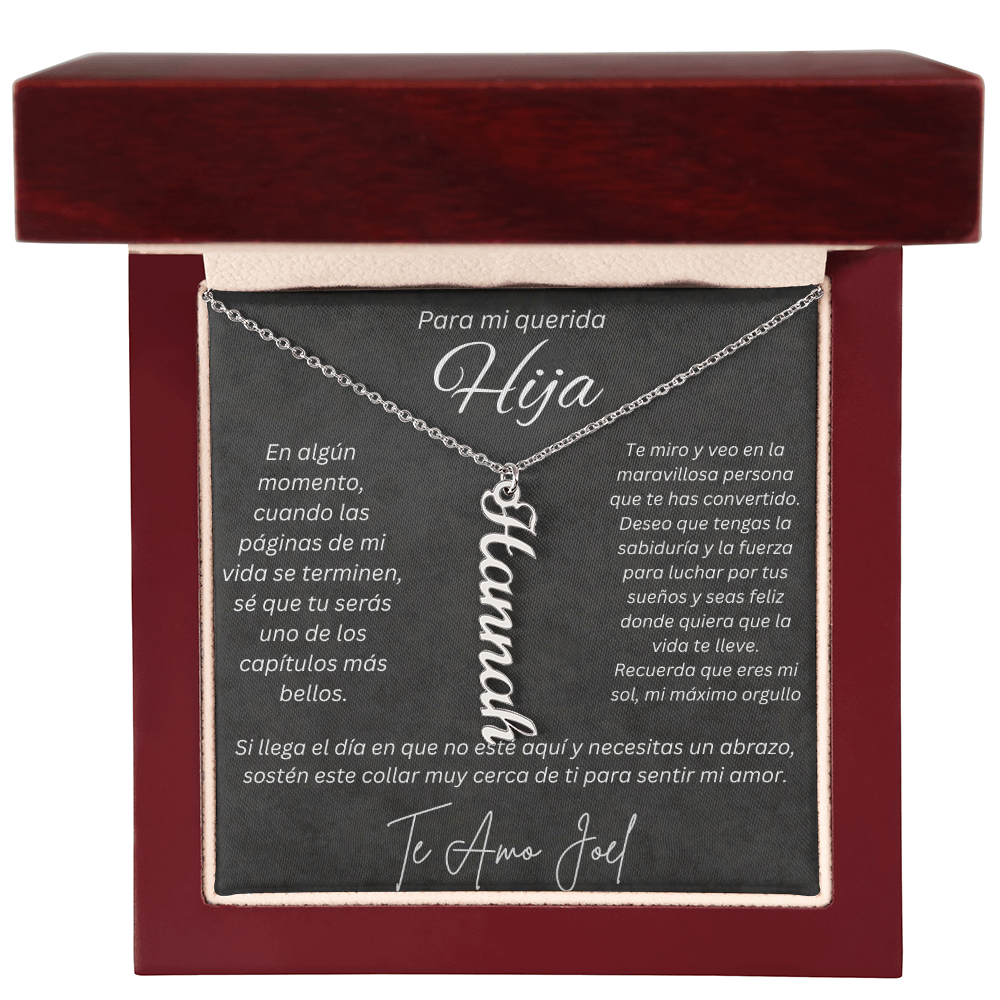 Regalo Personalizado de Papa para Hija Valeria Joel