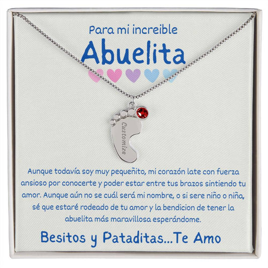 Personalized pregnancy announcement Gift for Grandma baby announcement Abuelita gift Spanish gifts New grandma gift Anuncio de Futura abuela