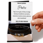 Regalo Para Papa Pulsera Cuero Negra Mensaje Personalizado de Hijo Para Padre