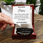 Regalo Para Papa Pulsera Cuero Negra Mensaje Personalizado de Hijo Para Padre