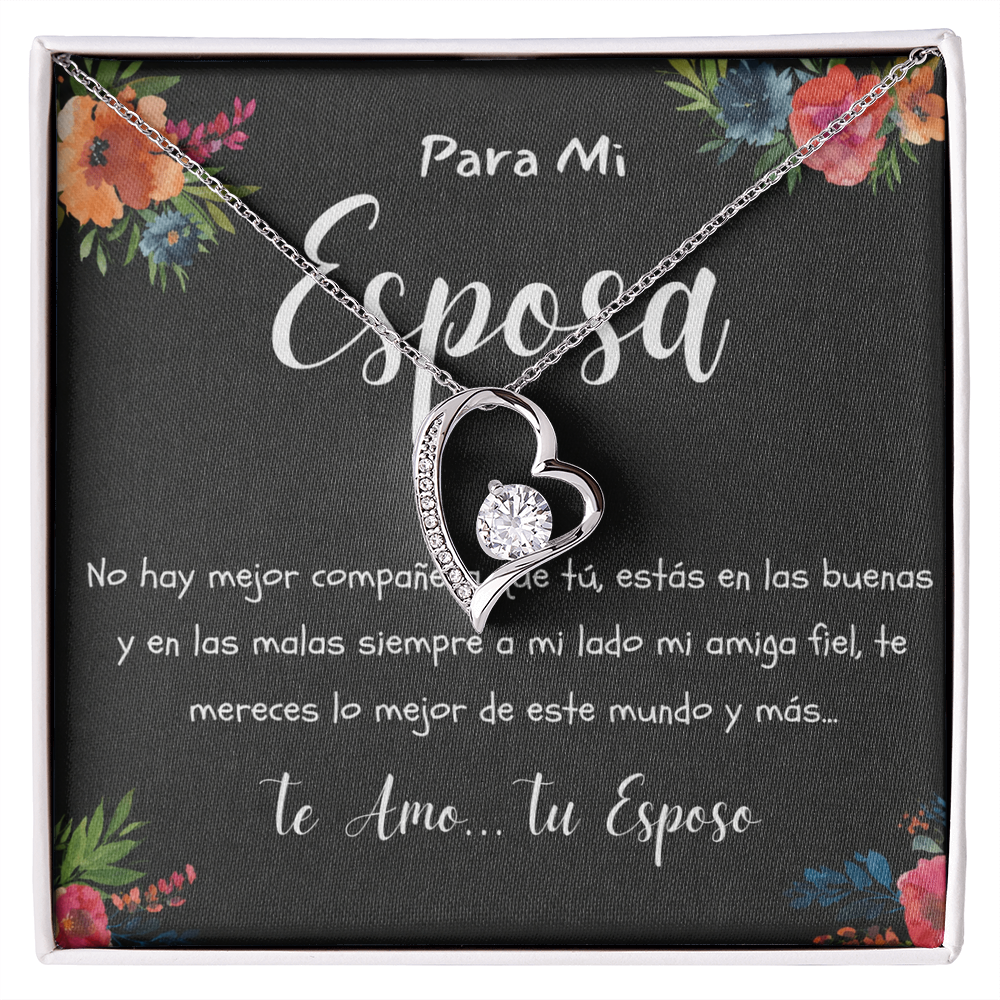 Joya de Regalo Para MI Esposa Collar de Corazon Para Mujer Idea de Regalo Aniversario, Cumpleanos, Dia de la Madre