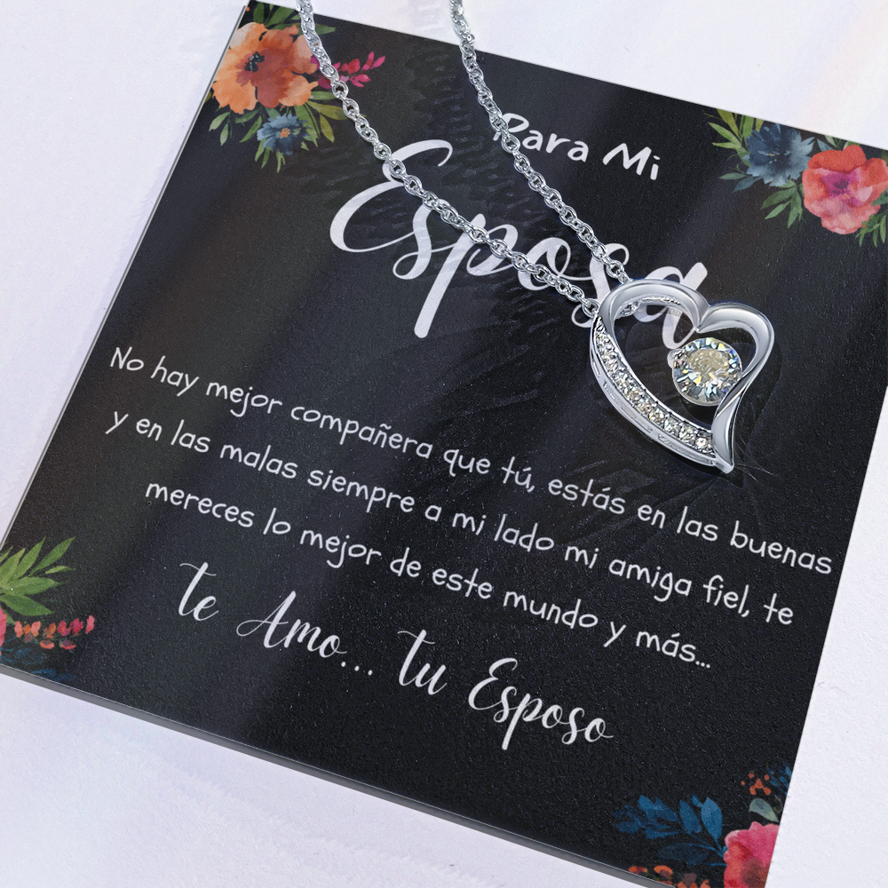Joya de Regalo Para MI Esposa Collar de Corazon Para Mujer Idea de Regalo Aniversario, Cumpleanos, Dia de la Madre