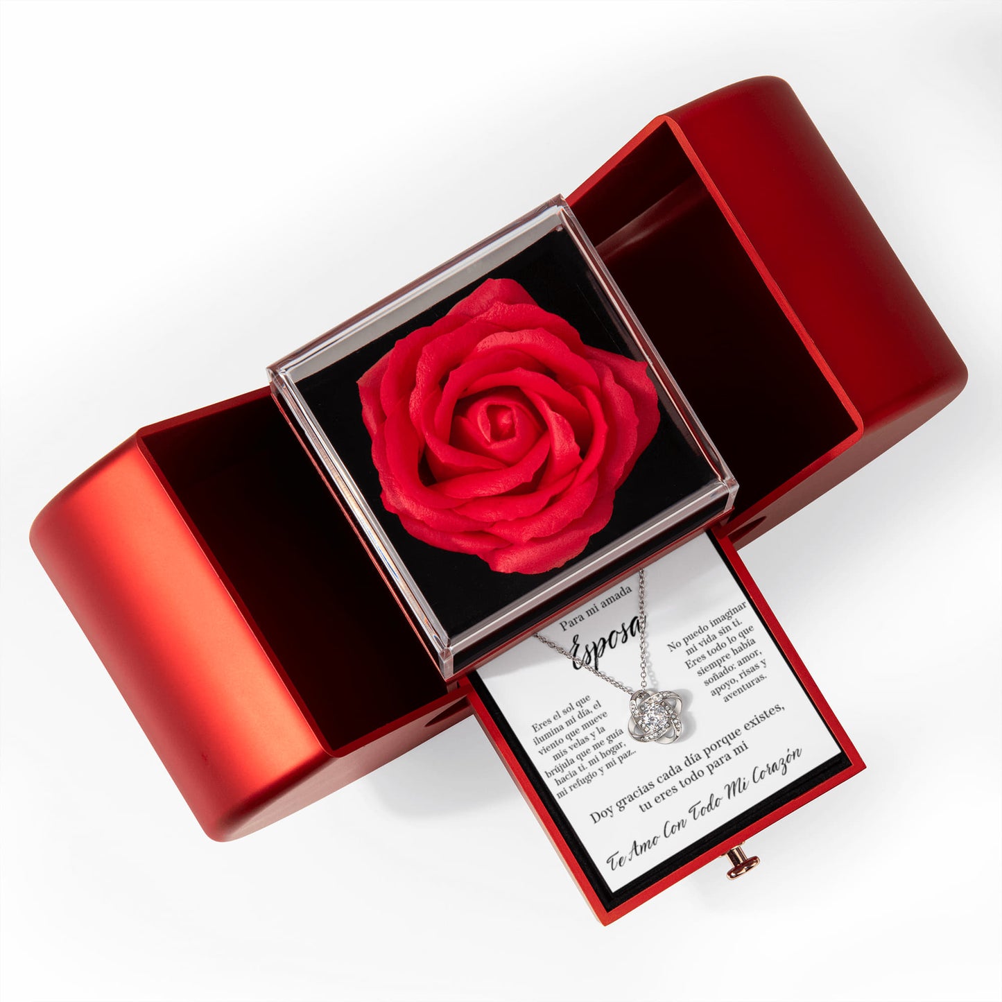 Regalo para esposa joya set de regalo para mujer cadena y colgante de flor