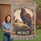 Mexico Travel Golden Eagle Art Teotihuacan Pyramid  Manta De Regalo Tejida Heirloom Woven Blanket Regalo Para Mexicanos
