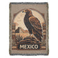 Mexico Travel Golden Eagle Art Teotihuacan Pyramid  Manta De Regalo Tejida Heirloom Woven Blanket Regalo Para Mexicanos