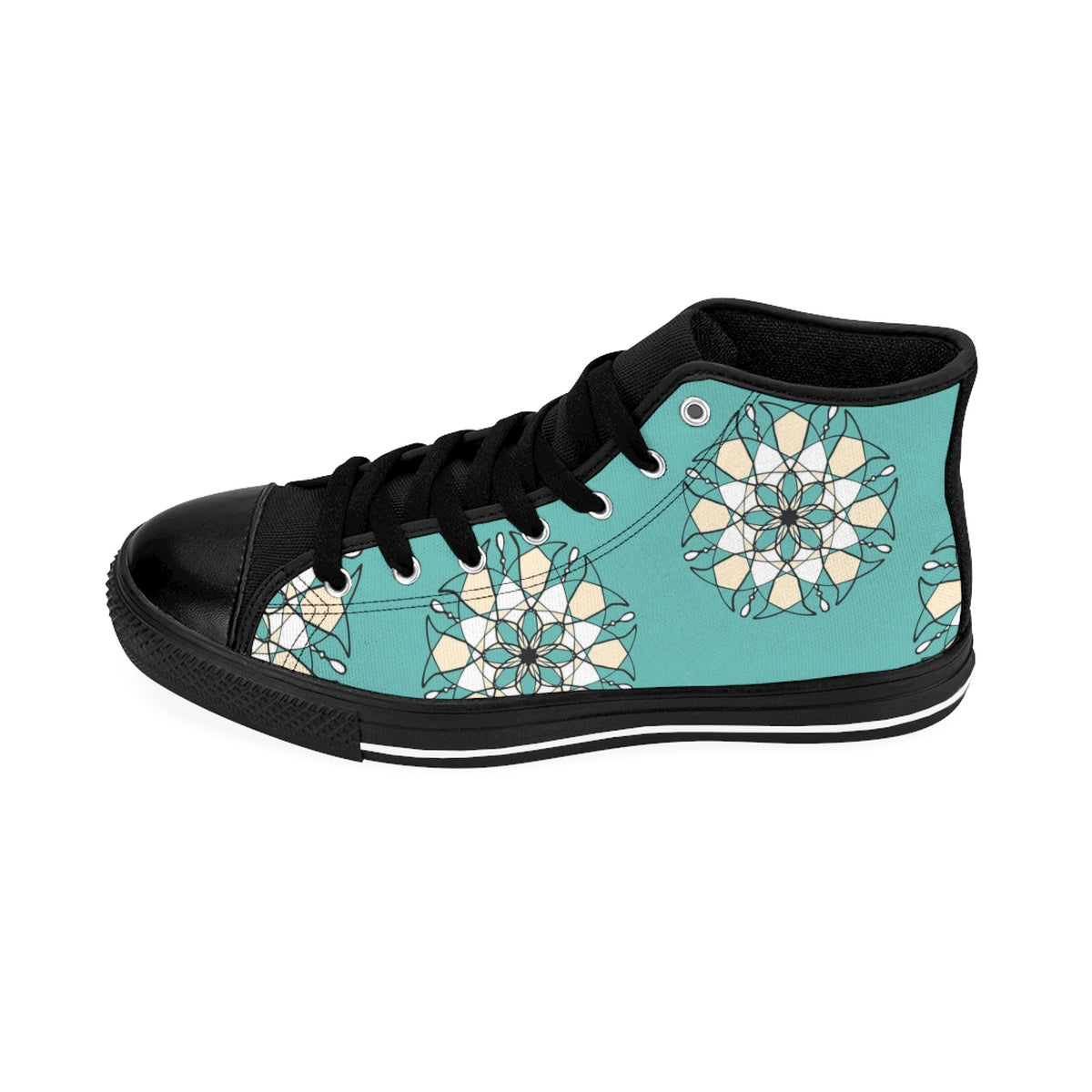 Geometric Madala High-top Sneakers Mint