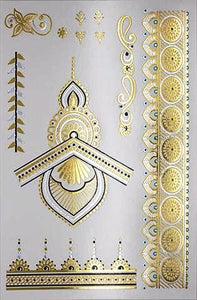 Metallic Gold Henna  Temporary Tattoo