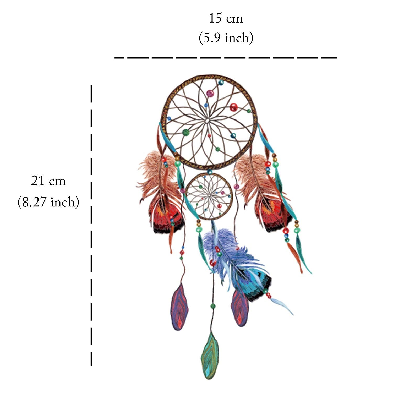 Dreamcatcher Temporary Tattoo (Set of 3) Feathers