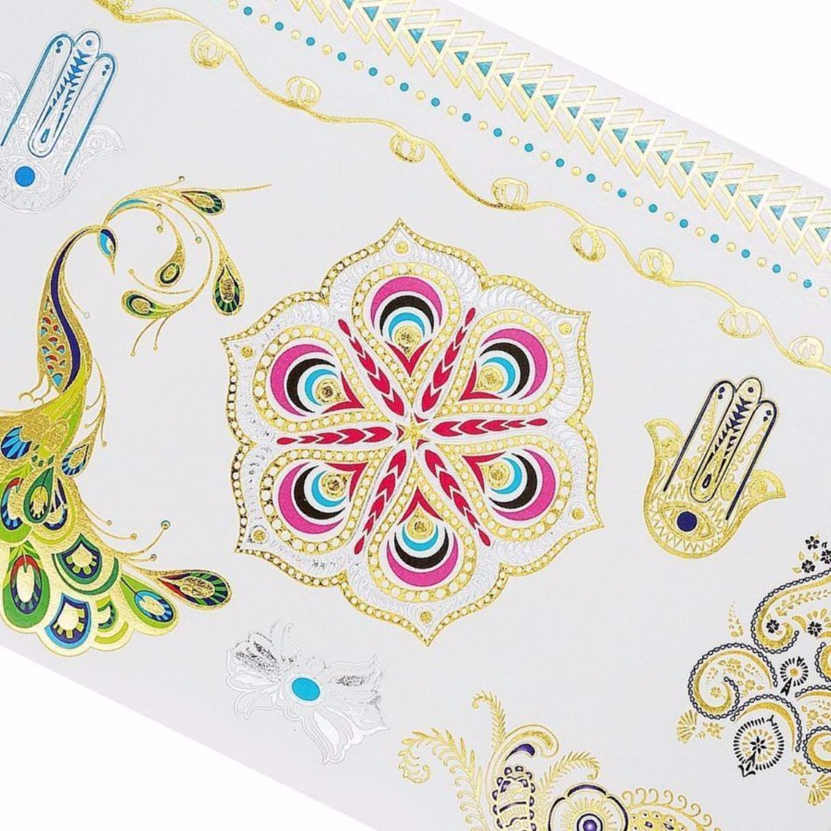 Mandala Metallic  Temporary Tattoos