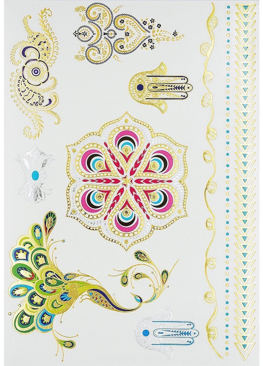 Mandala Metallic  Temporary Tattoos