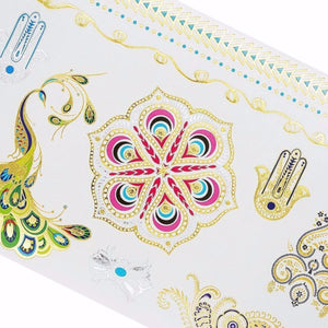 Mandala Metallic  Temporary Tattoos