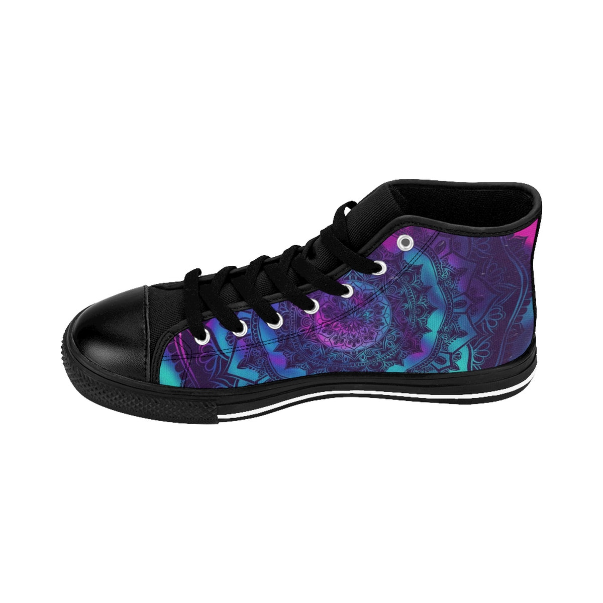 Mandala Neon Women's High-top Sneakers