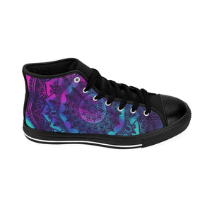 Mandala Neon Women's High-top Sneakers
