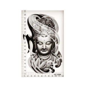 Lotus Buddha Temporary Tattoo