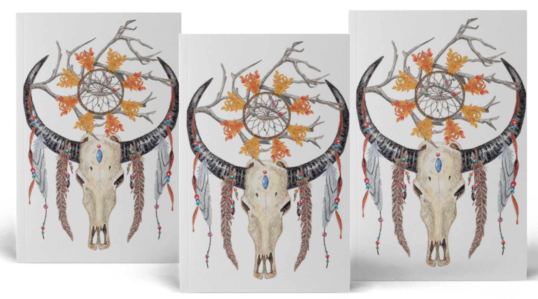 Dream catcher tattoo (Set of 3) Skull