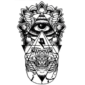 Eye Totem Temporary Tattoo [Black]