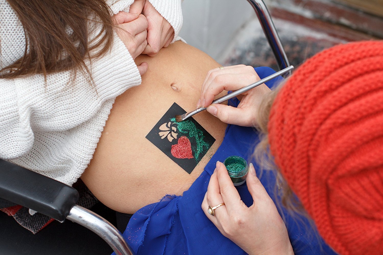 Tattoo Stencil +100 Self-adhesive Temporary Tattoo Templates for Henna / Airbrush