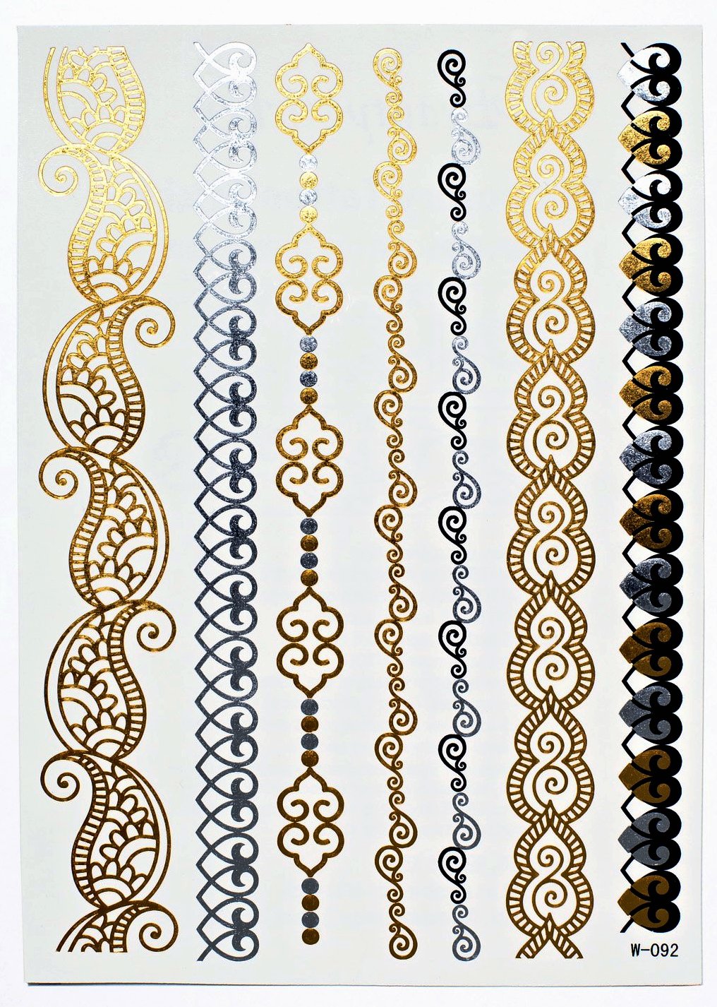 Premium Bracelets Gold Metallic Temporary Tattoo