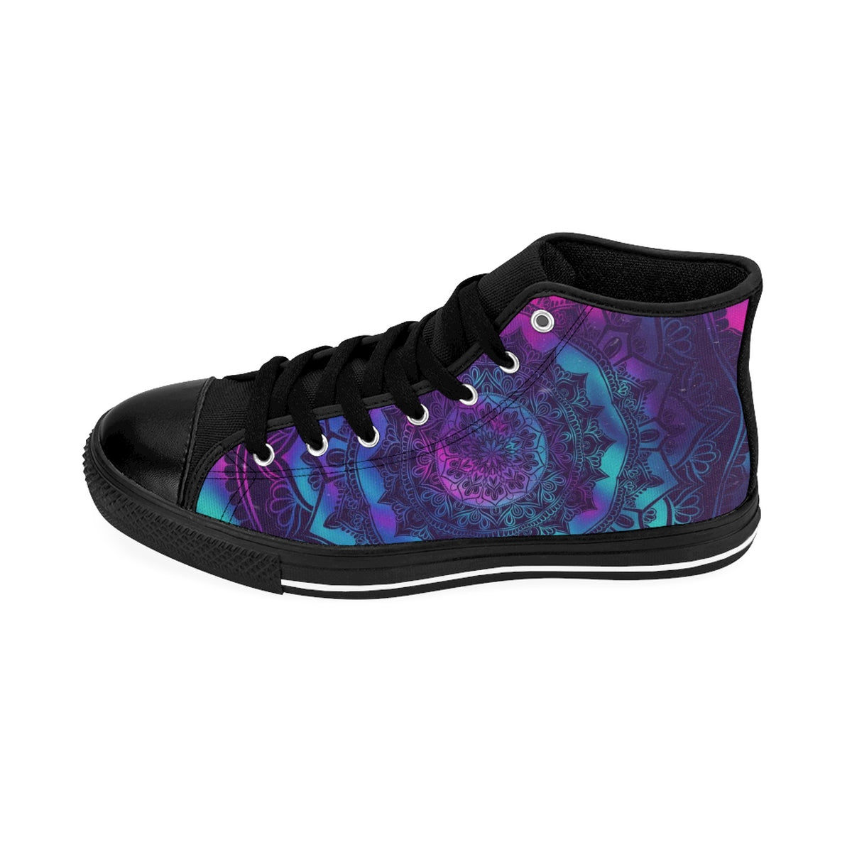 Mandala Neon Women's High-top Sneakers