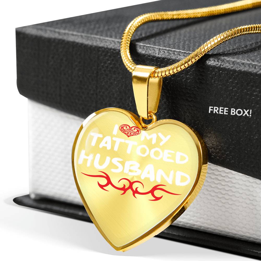 I LOVE MY TATTOOED HUSBAND Necklace: 18-22"
