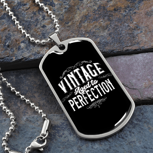 Luxury Military Necklace Vintage Aged to Perfection Gift for Dad