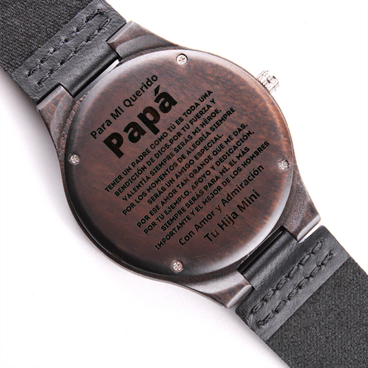 Regalo Para Papa de su Hija Regalo Abuelito de sus Nietos Ideas Regalo Dia del Padre Reloj Para Hombre Mensaje Estampado de Hija Para Papa
