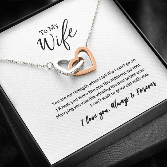 To my Wife / Two Hearts Neckless You Are my Strength