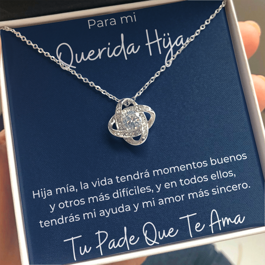 Regalo Para mi Hija, PAPA e Hija, Regalo Para Hija de su Padre / Collar Para Hija, Gift For Daughter in Spanish Joya de regalo para hija