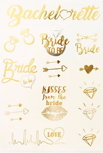 Metallic Bachelorette Party Tattoos Bride Tattoos