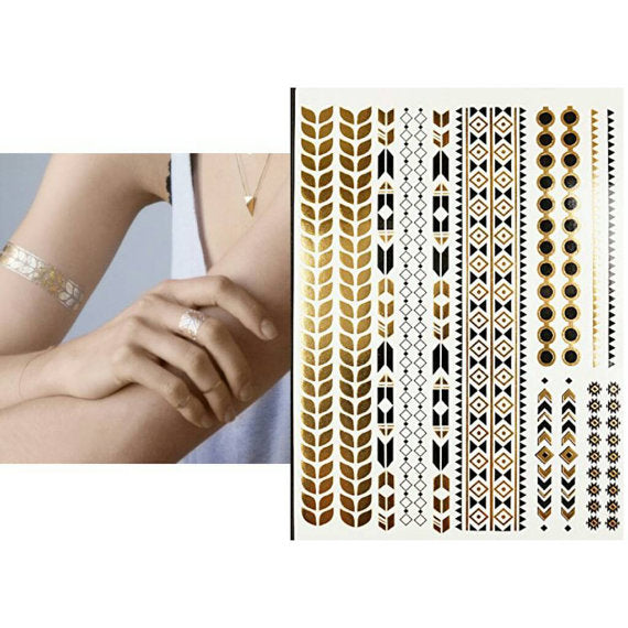 Premium Metallic Temporary Tattoo Bracelets