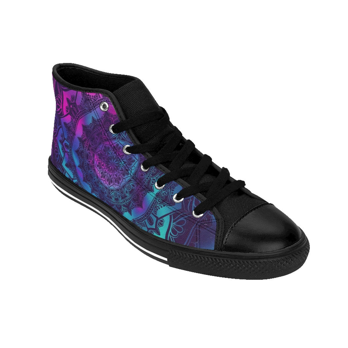 Mandala Neon Women's High-top Sneakers