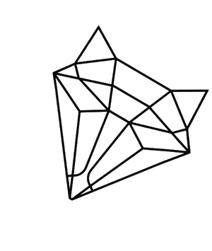 Geometric Fox Temporary Tattoos