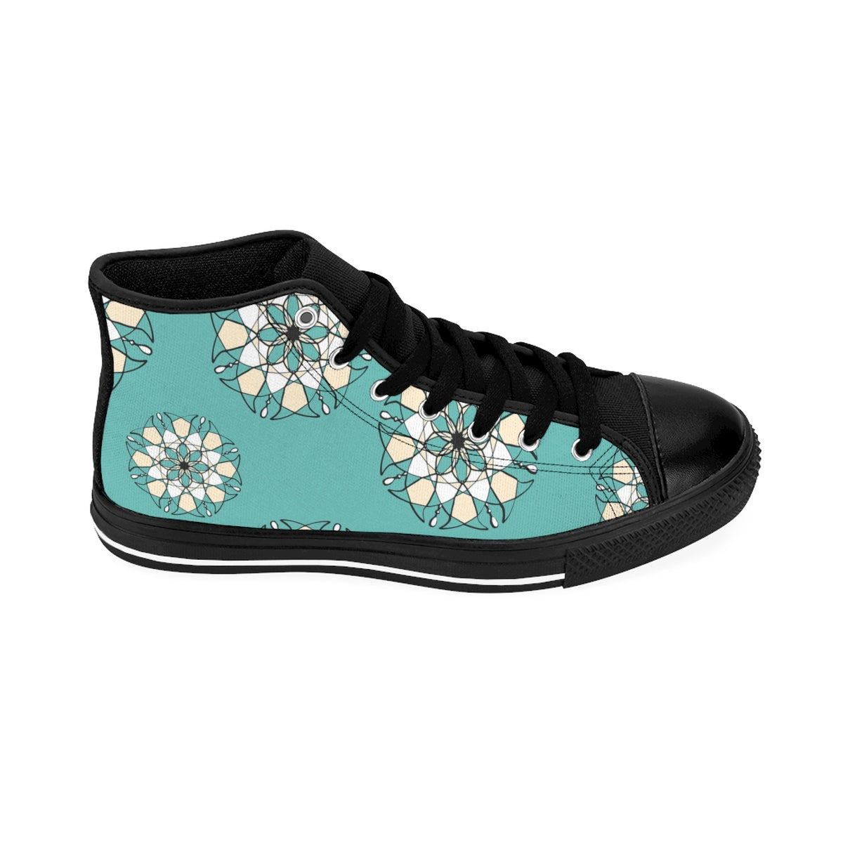Geometric Madala High-top Sneakers Mint