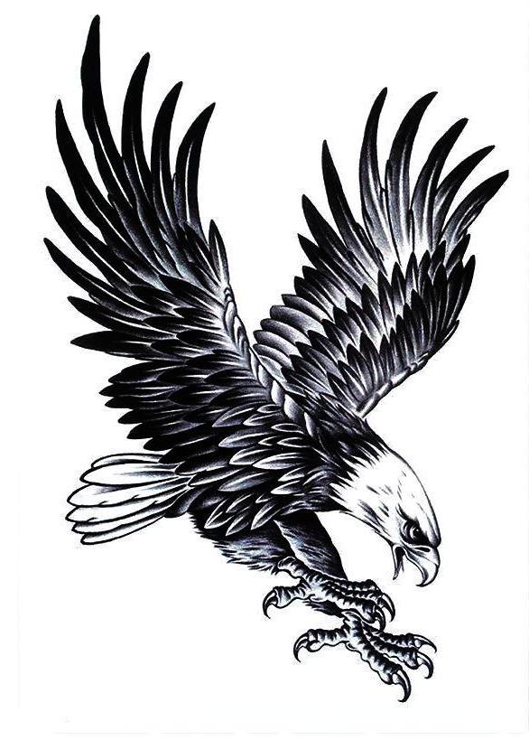 Eagle Temporary Tattoo [Half Sleeve]