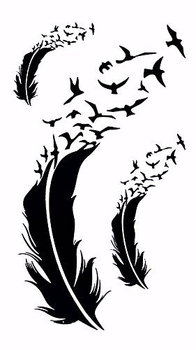 Black Henna Body Paints Temporary Tattoos (Set 6 Sheets)