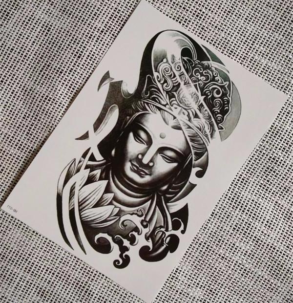 Lotus Buddha Temporary Tattoo