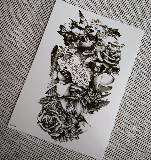 Large Bird Temporary Tattoo Realistic Looking