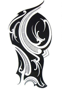 Arm Tribal Large Black Temporary Tattoo