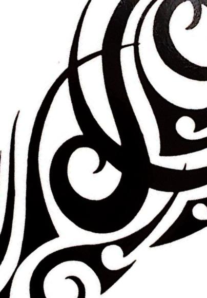 Large Tribal  Black Temporary Tattoo