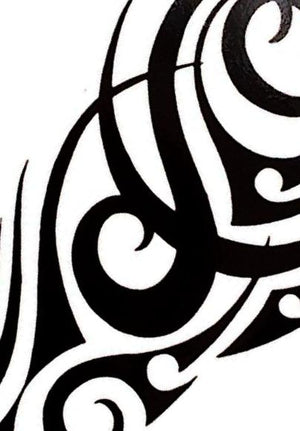 Large Tribal  Black Temporary Tattoo